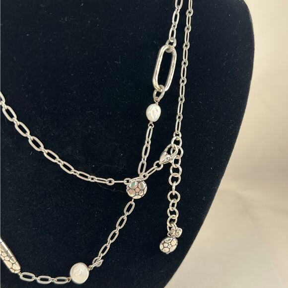 Brighton Pebble and Pearl Long Necklace - Picture 2 of 5